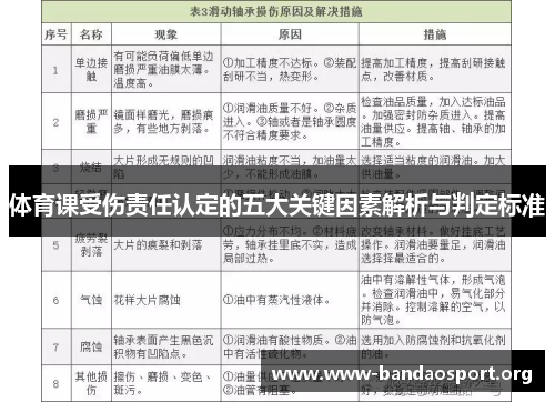体育课受伤责任认定的五大关键因素解析与判定标准